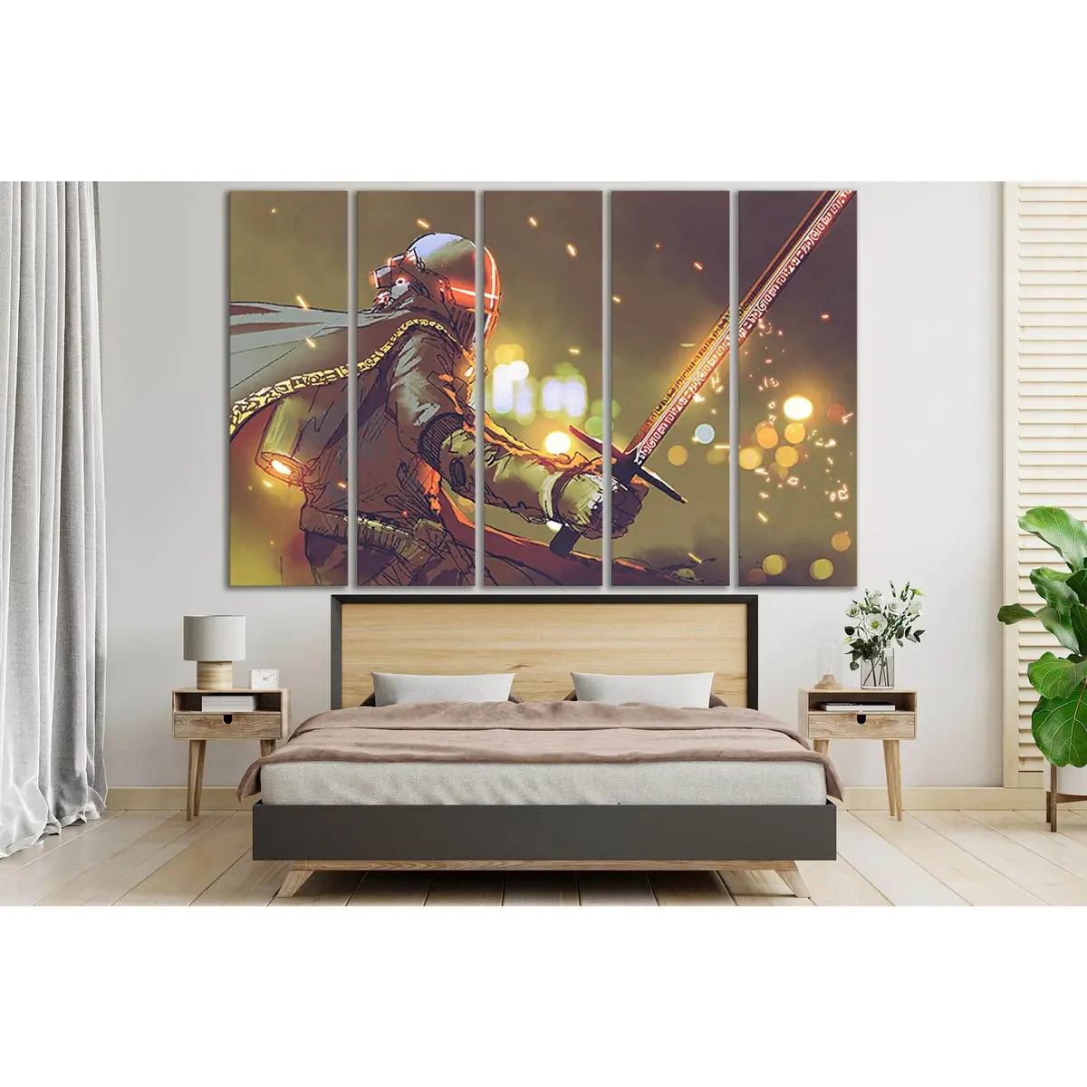 Futuristic Astro Knight Canvas Art №SL1266 – Premium Ready-to-Hang Wall Decor - Image 3