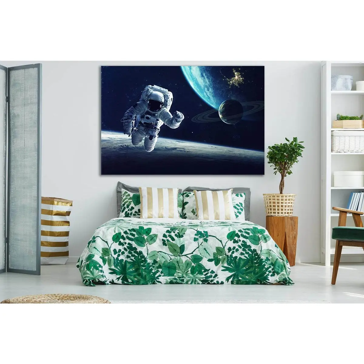 Astronaut Above The Planet №Sl397 Ready To Hang Canvas Print 1