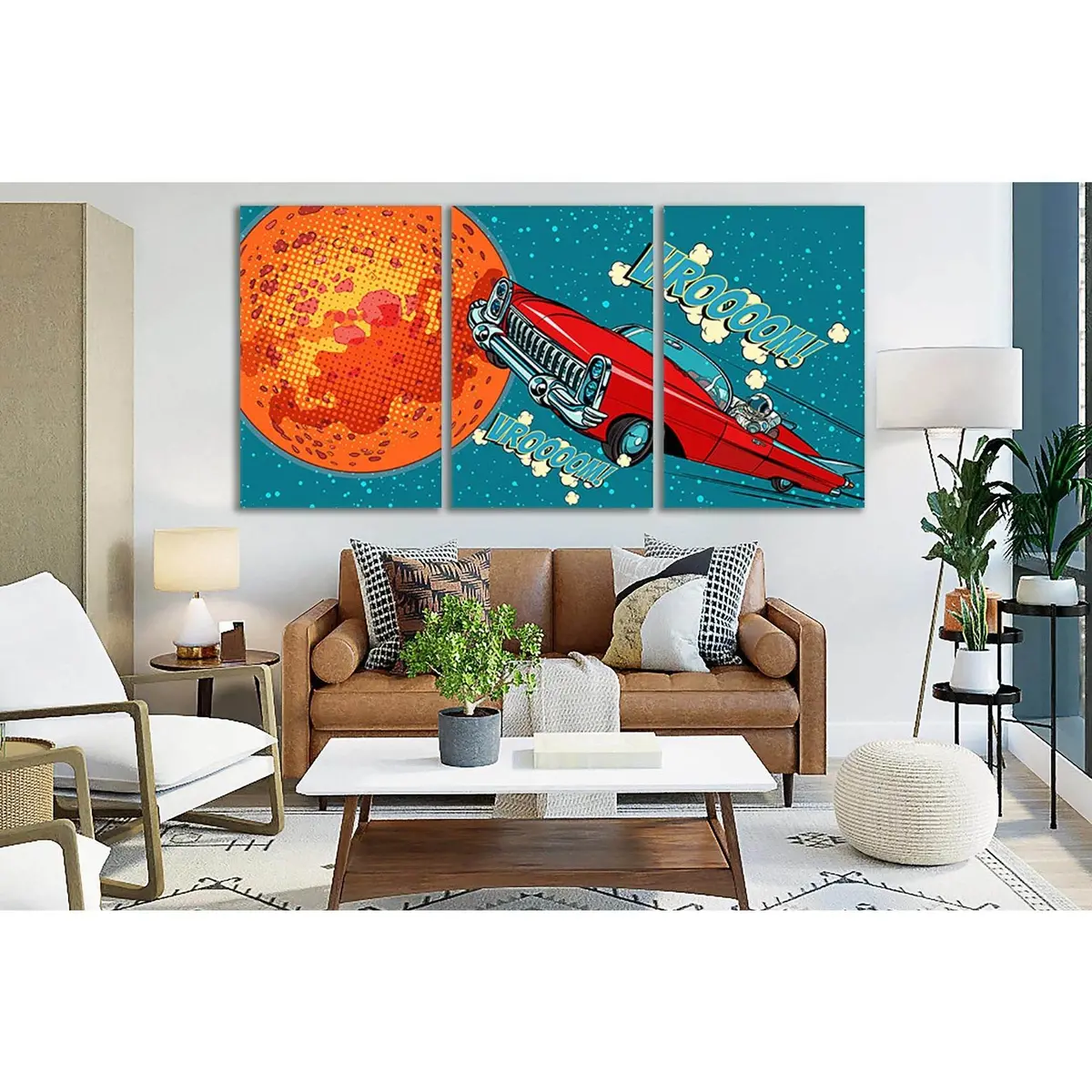Astronaut Driver In Car On Mars Pop Art №Sl536 Ready To Hang Canvas Print 5