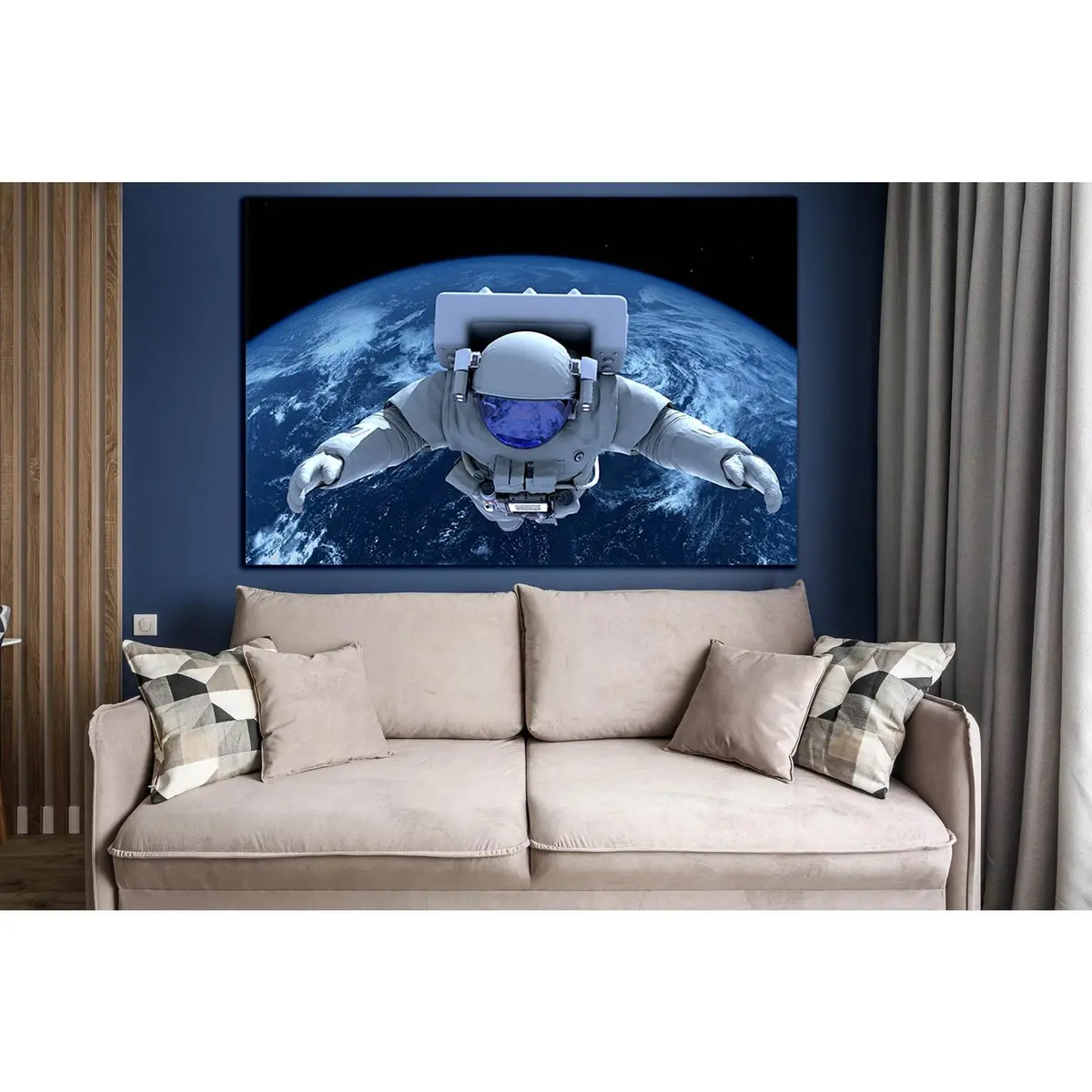 Astronaut In Outer Space №Sl991 Ready To Hang Canvas Print 1