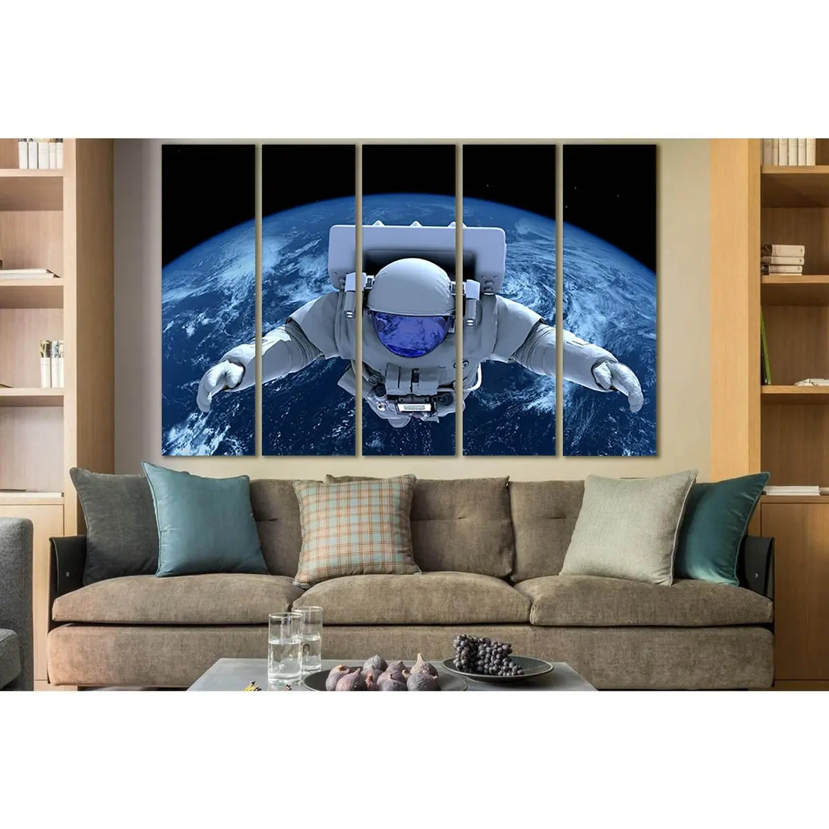 Astronaut Floating in Deep Space #SL991 – Ready-to-Hang Canvas Wall Art - Image 3