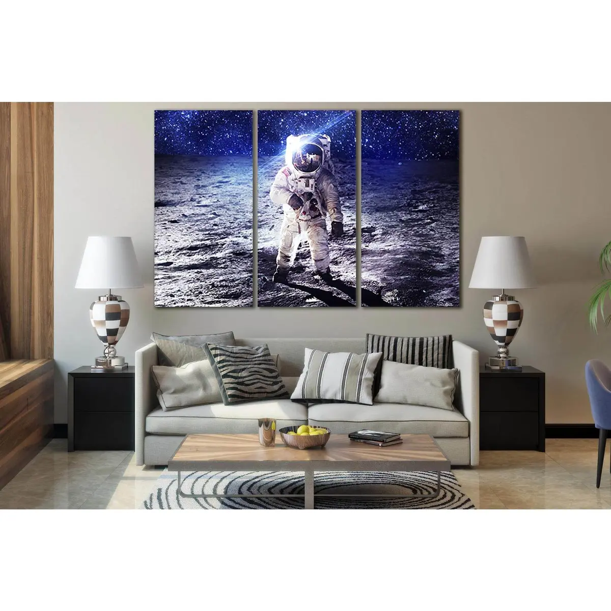 Astronaut Moon Surface №Sl385 Ready To Hang Canvas Print 5