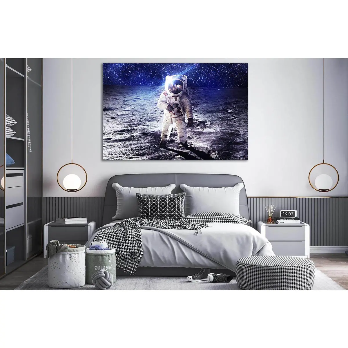 Astronaut Moon Surface №Sl385 Ready To Hang Canvas Print 1