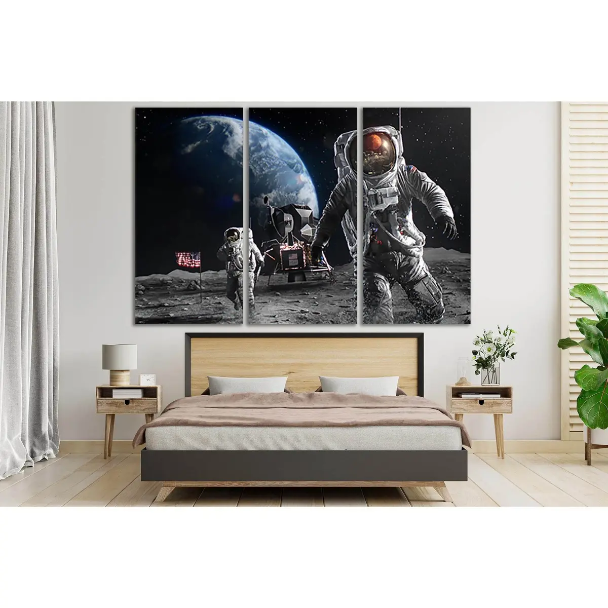 Astronauts Landing On The Moon №Sl420 Ready To Hang Canvas Print 5