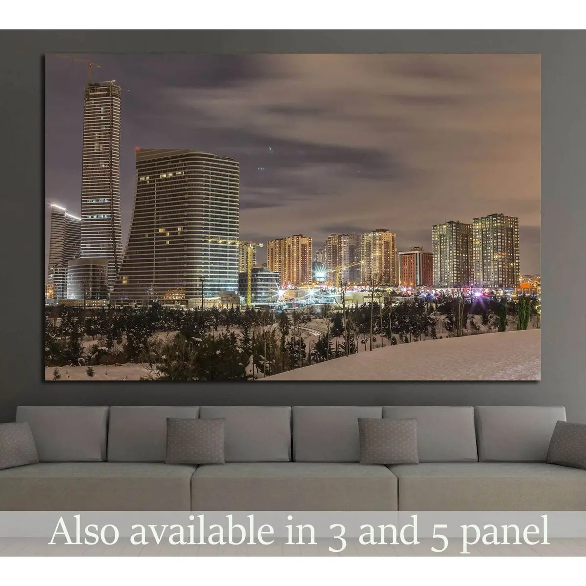 Atasehir Finance Center, Istanbul, Turkey №1275 Ready To Hang Canvas Print 1