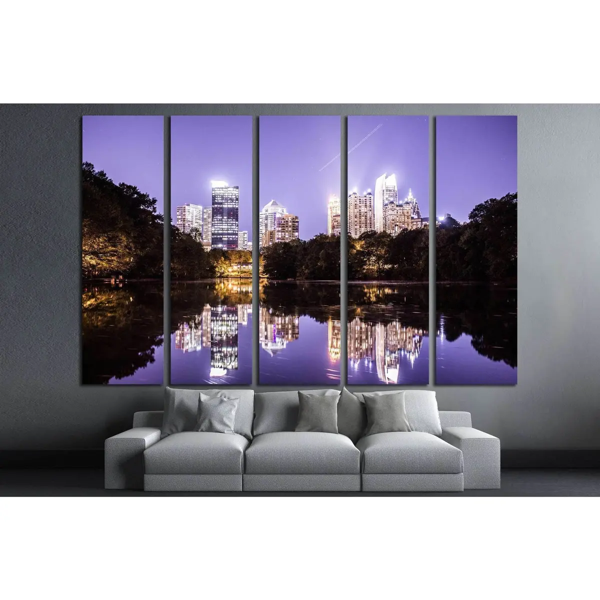 Atlanta #1743 Premium Canvas Wall Art Print - Image 3