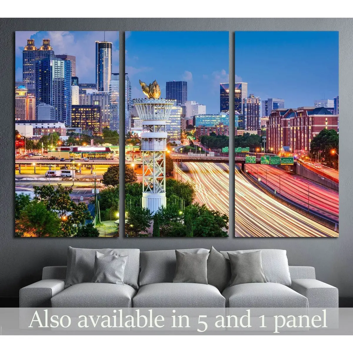 Atlanta, Georgia, Usa №1638 Ready To Hang Canvas Print 5