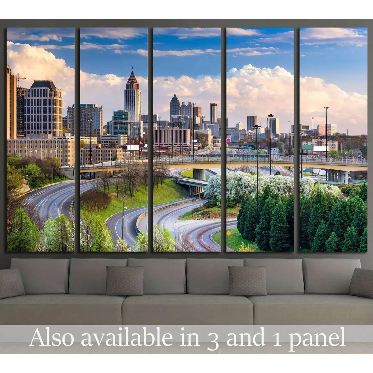 Atlanta Downtown Skyline Canvas Wall Art – Ready-to-Hang Print