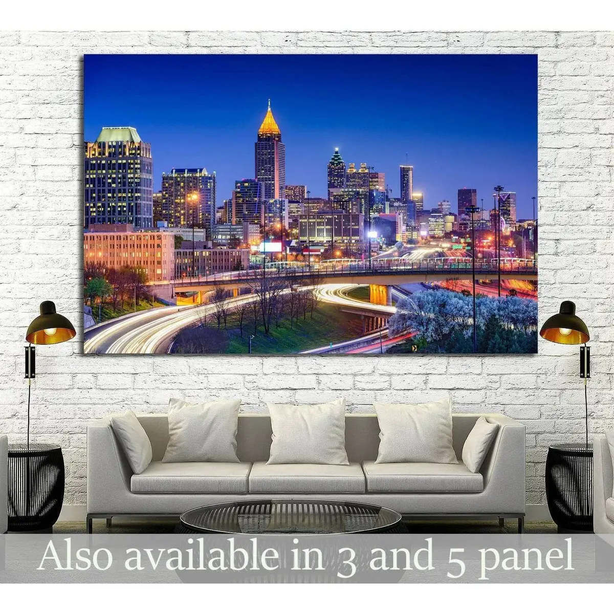 Atlanta, Georgia, Usa Downtown Skyline №1775 Ready To Hang Canvas Print 1