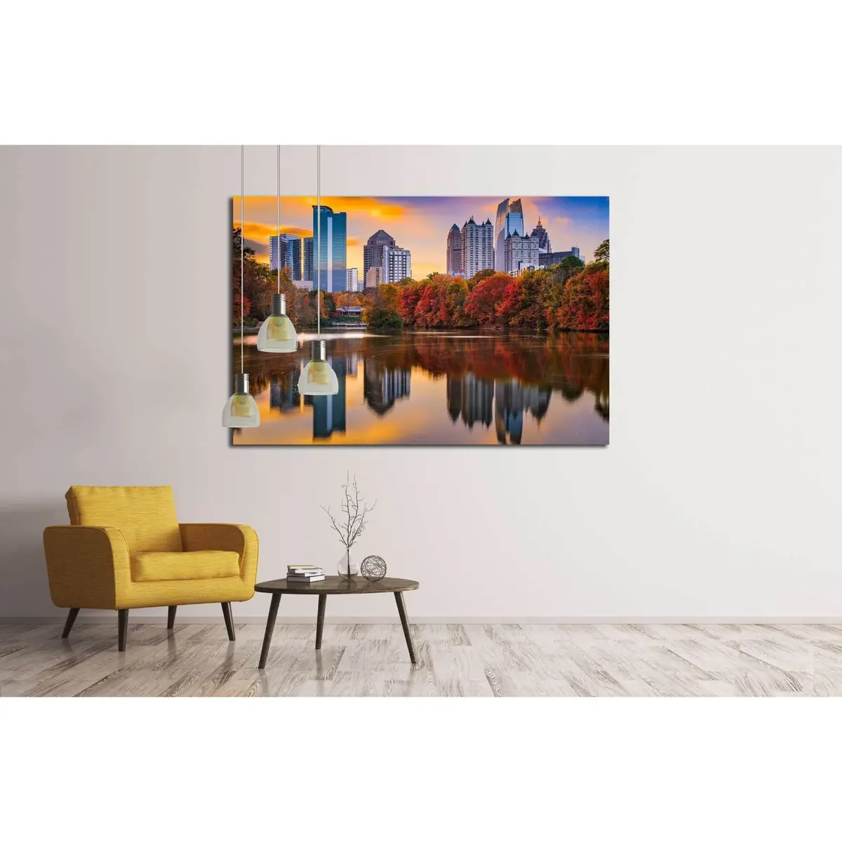 Atlanta, Georgia, Usa Piedmont Park Skyline In Autumn №2404 Ready To Hang Canvas Print 3