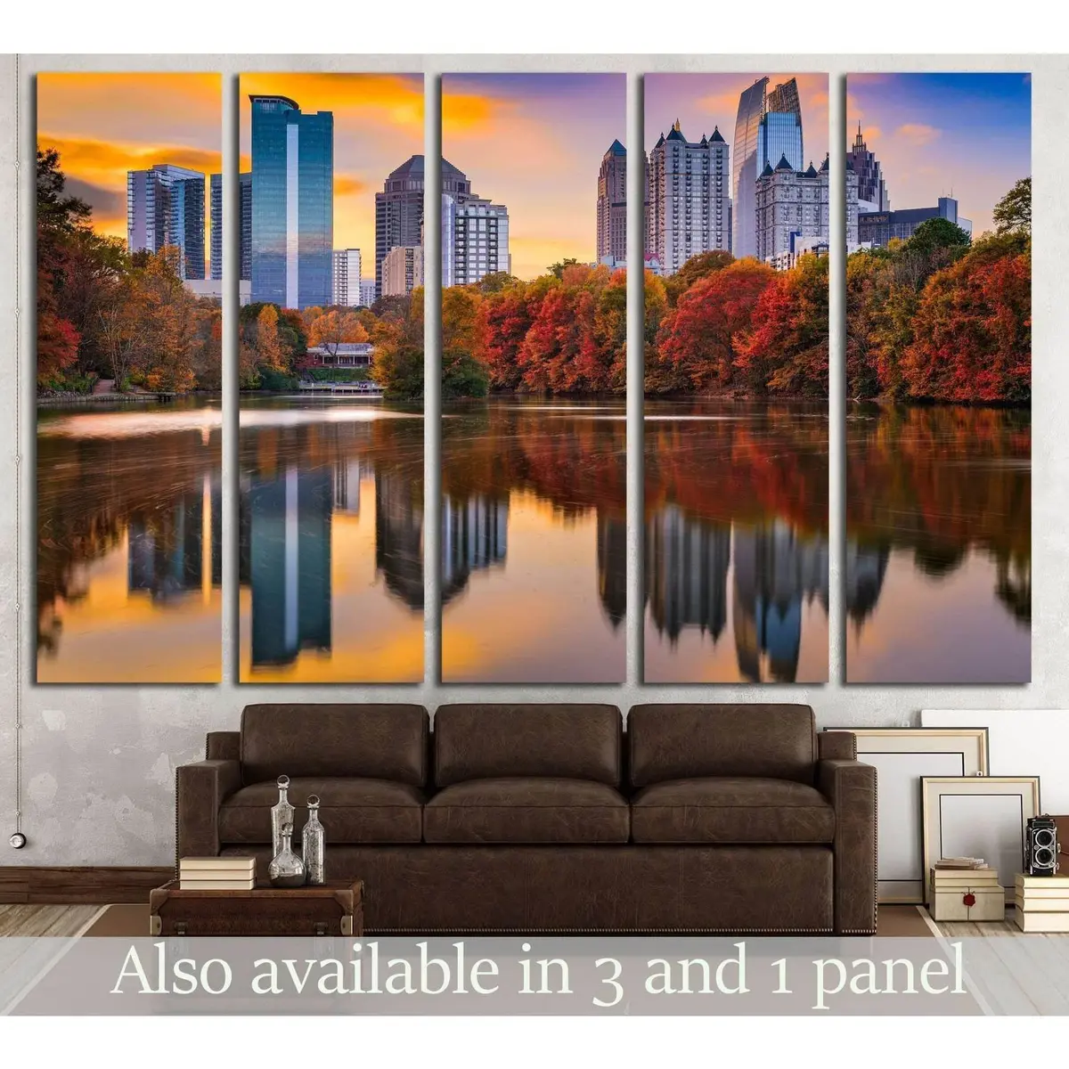 Piedmont Park Autumn Skyline – Atlanta, Georgia Canvas Wall Art (Ready to Hang, #2404)