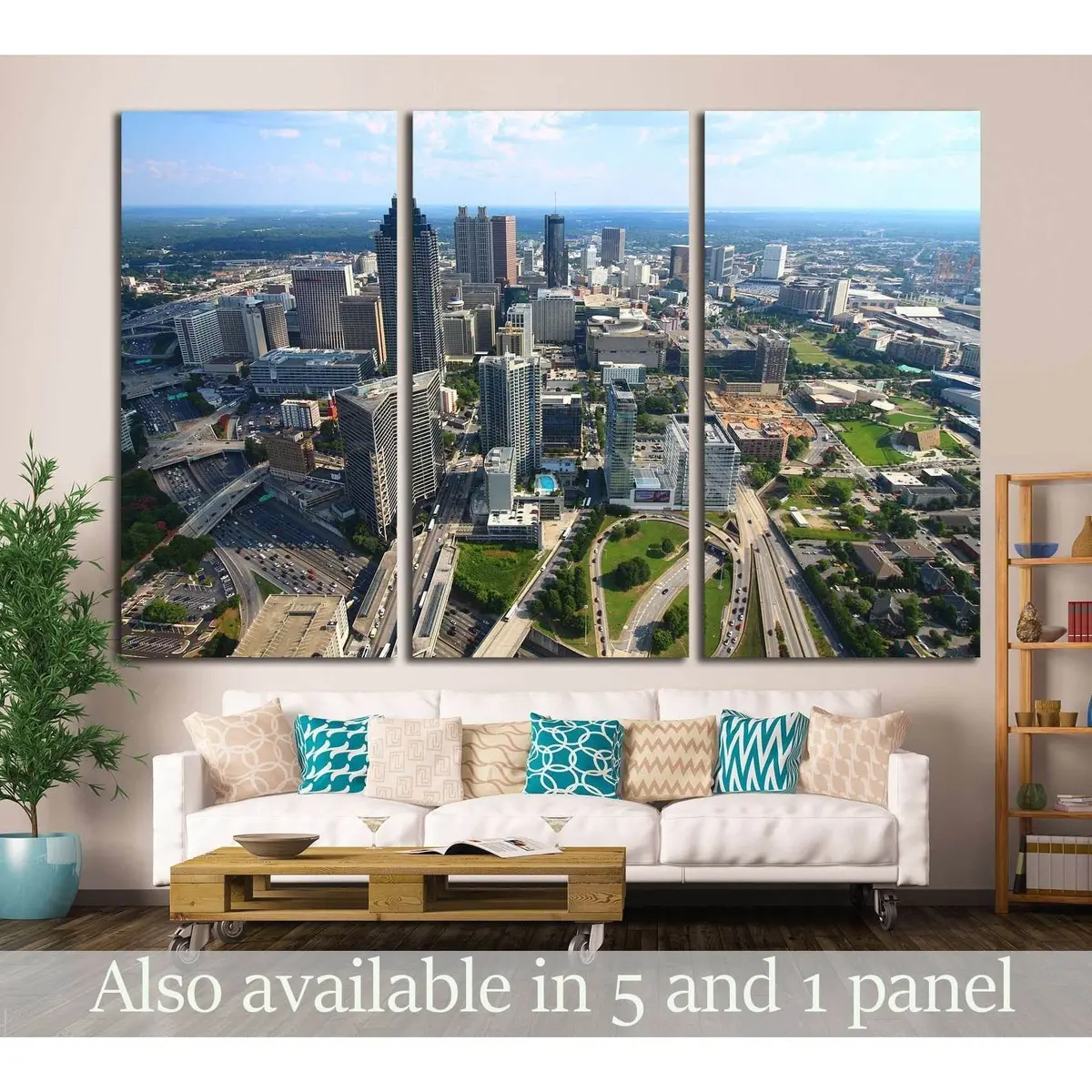 Atlanta South Curve №2218 Ready To Hang Canvas Print 5