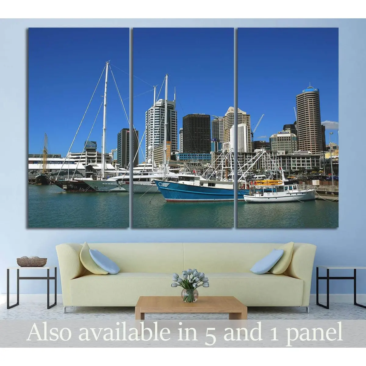 Auckland City, New Zealand №1138 Ready To Hang Canvas Print 5