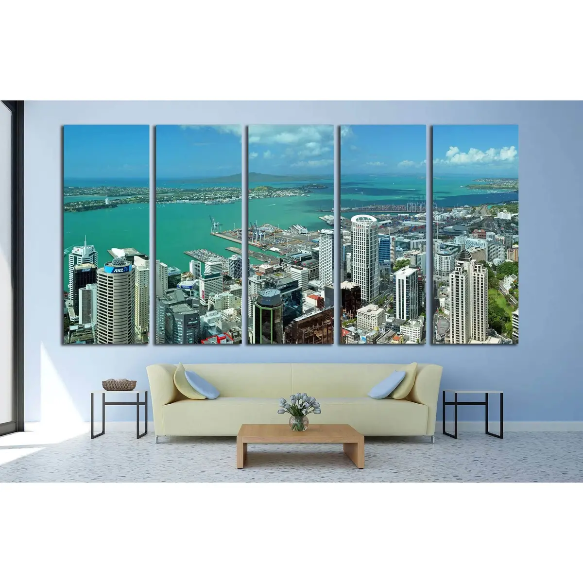 Auckland Landscape Canvas Wall Art – Pre-Installed Hanging Hardware - Image 3