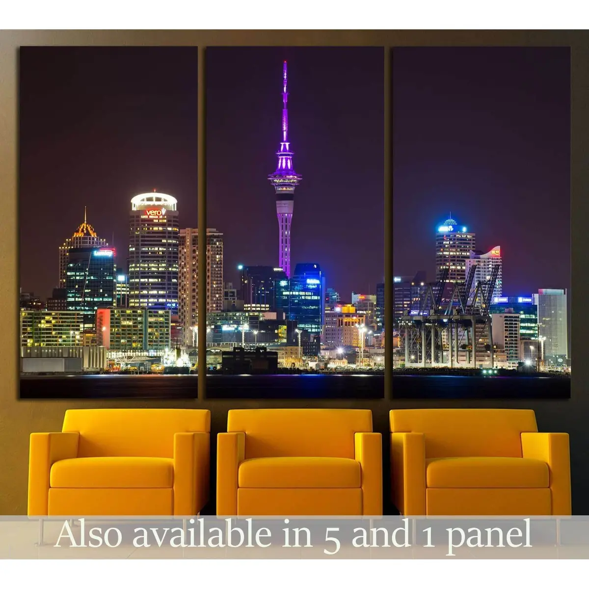 Auckland, New Zealand, The Sky Tower №2270 Ready To Hang Canvas Print 5