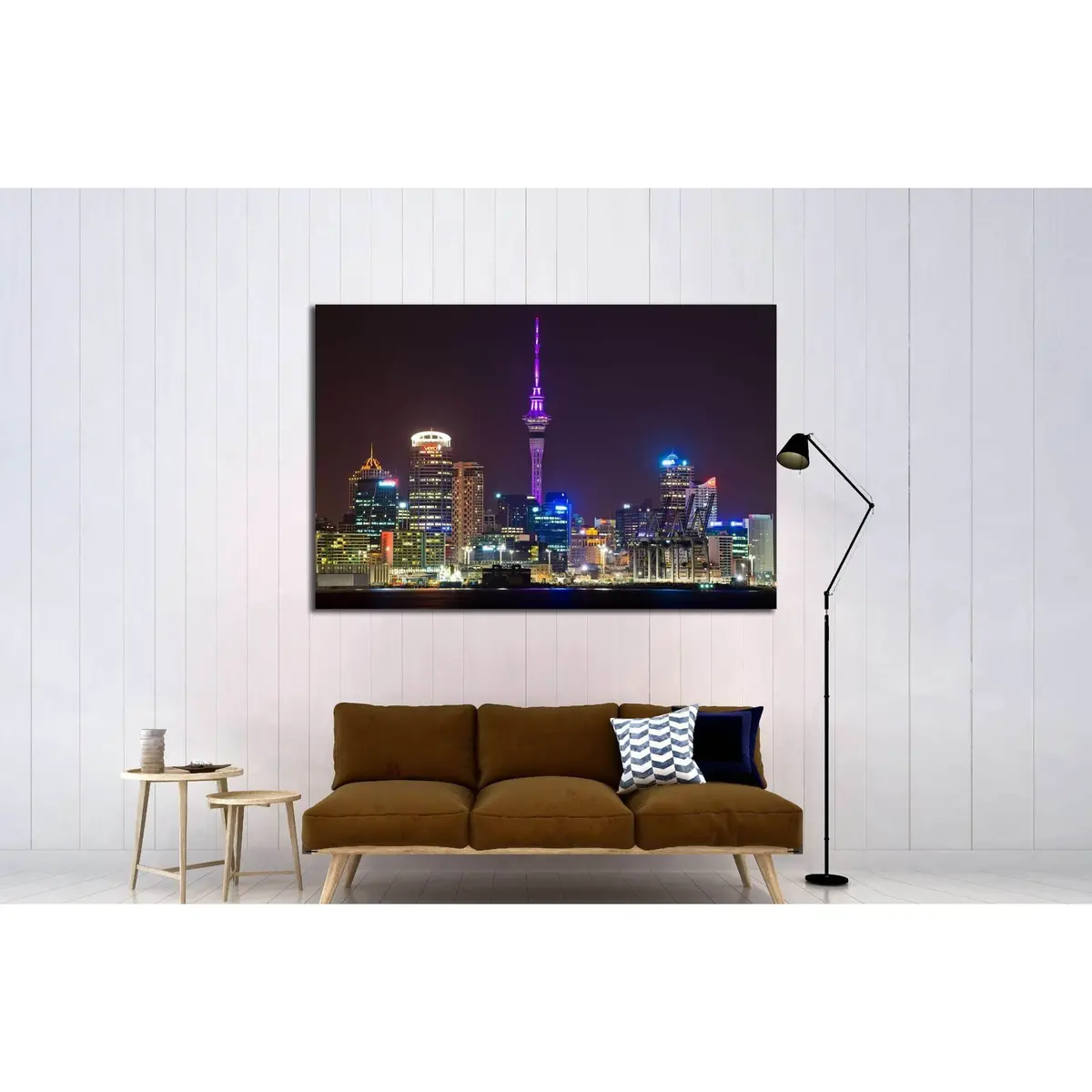 Auckland, New Zealand, The Sky Tower №2270 Ready To Hang Canvas Print 3