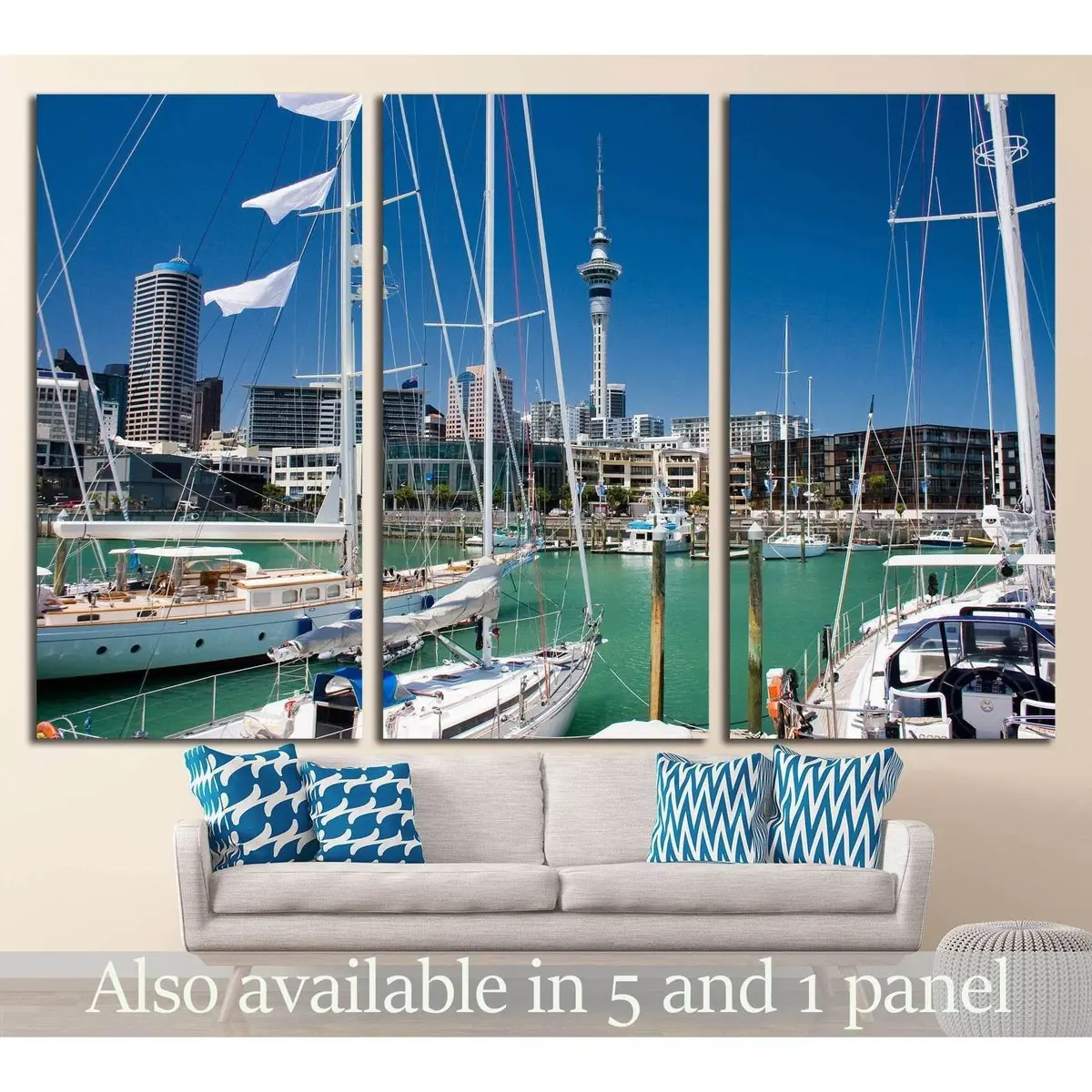 Auckland Waterfront №1620 Ready To Hang Canvas Print 5