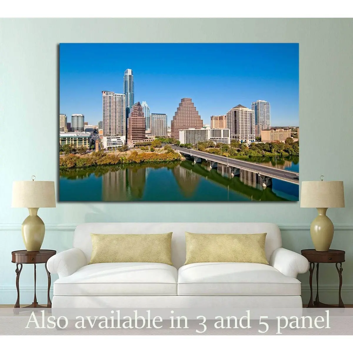 Austin, Texas Downtown Skyline №1036 Ready To Hang Canvas Print 1