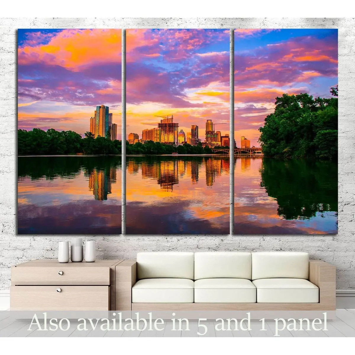 Austin, Texas Sunset №1096 Ready To Hang Canvas Print 5