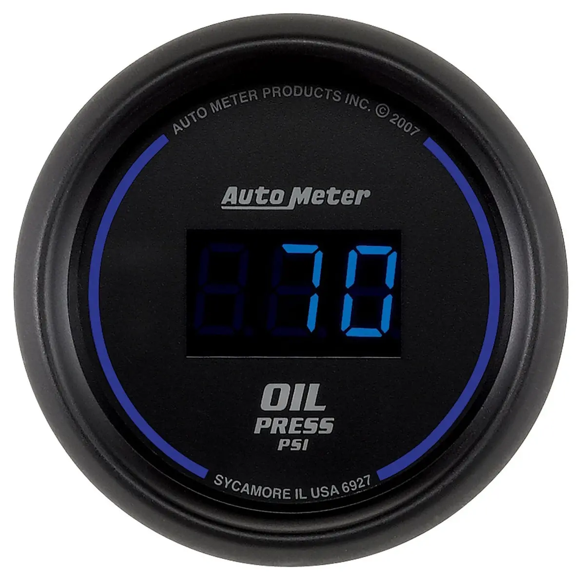 Cobalt Digital Oil Pressure Gauge – Led Display With Customizable Backlight 1