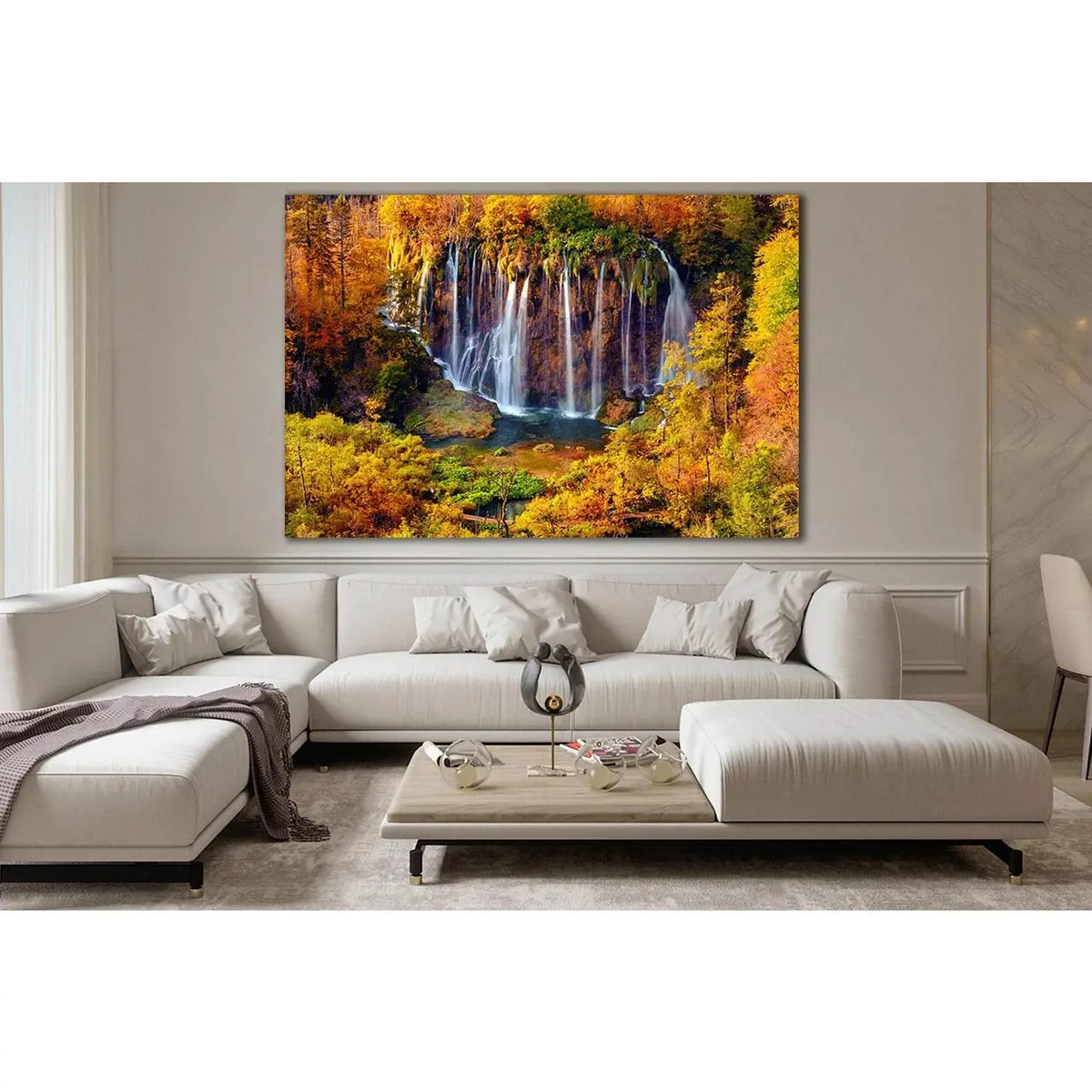 Autumn Colors And Waterfalls №Sl480 Ready To Hang Canvas Print 2