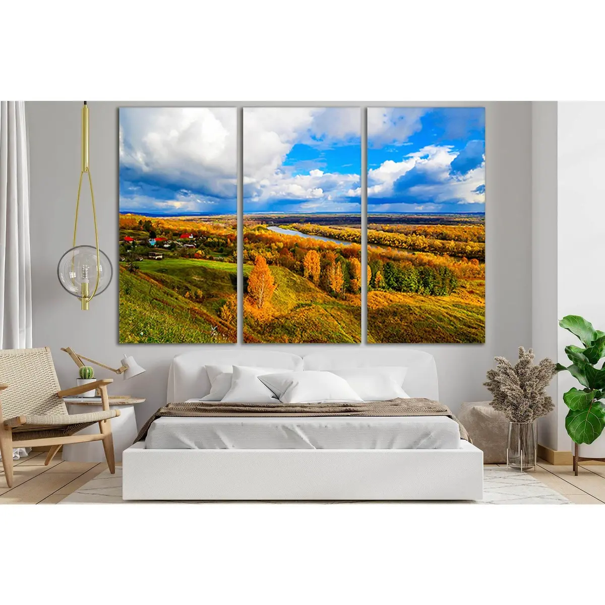 Autumn Forest In River Valley №Sl647 Ready To Hang Canvas Print 5