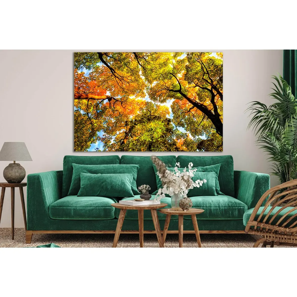 Autumn Forest Trees Background №Sl648 Ready To Hang Canvas Print 2