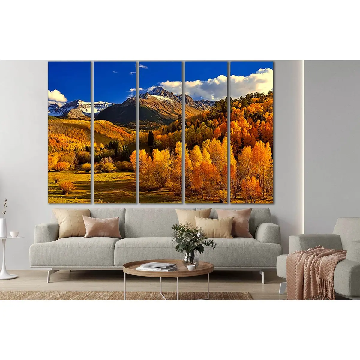 Autumn Mountains Canvas Wall Art – SL620 Ready-to-Hang Print