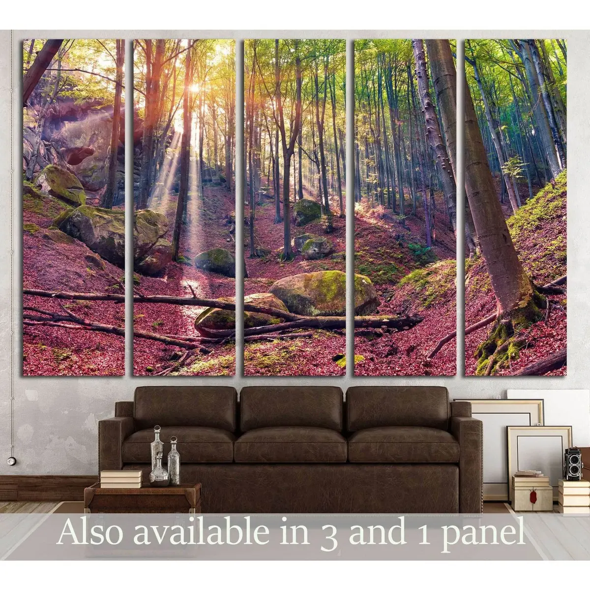 Mystical Forest Autumn Dawn Canvas Wall Art – Instagram-Style Edit, Ready-to-Hang Print #3093
