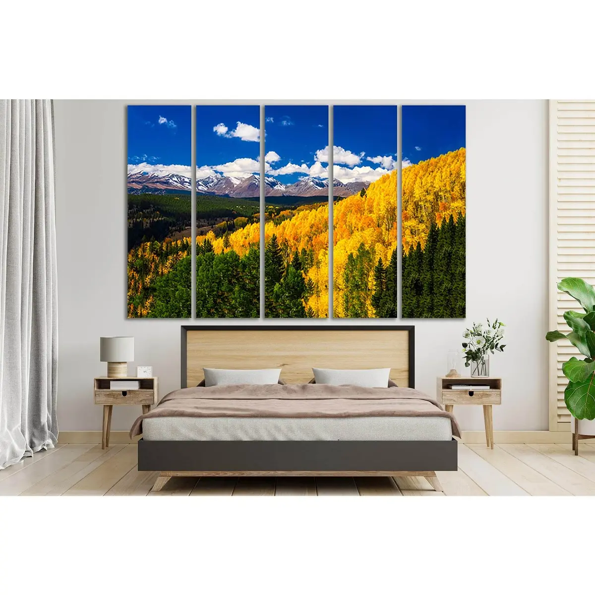 Premium Ready-to-Hang Canvas Art Print: Autumn Mountain Landscape SL658 - Image 3