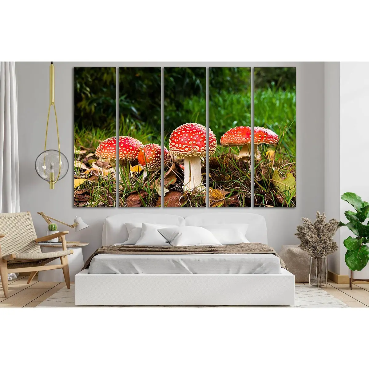 Autumn Red Amanita Mushroom Canvas Wall Art – Ready-to-Hang Print - Image 3