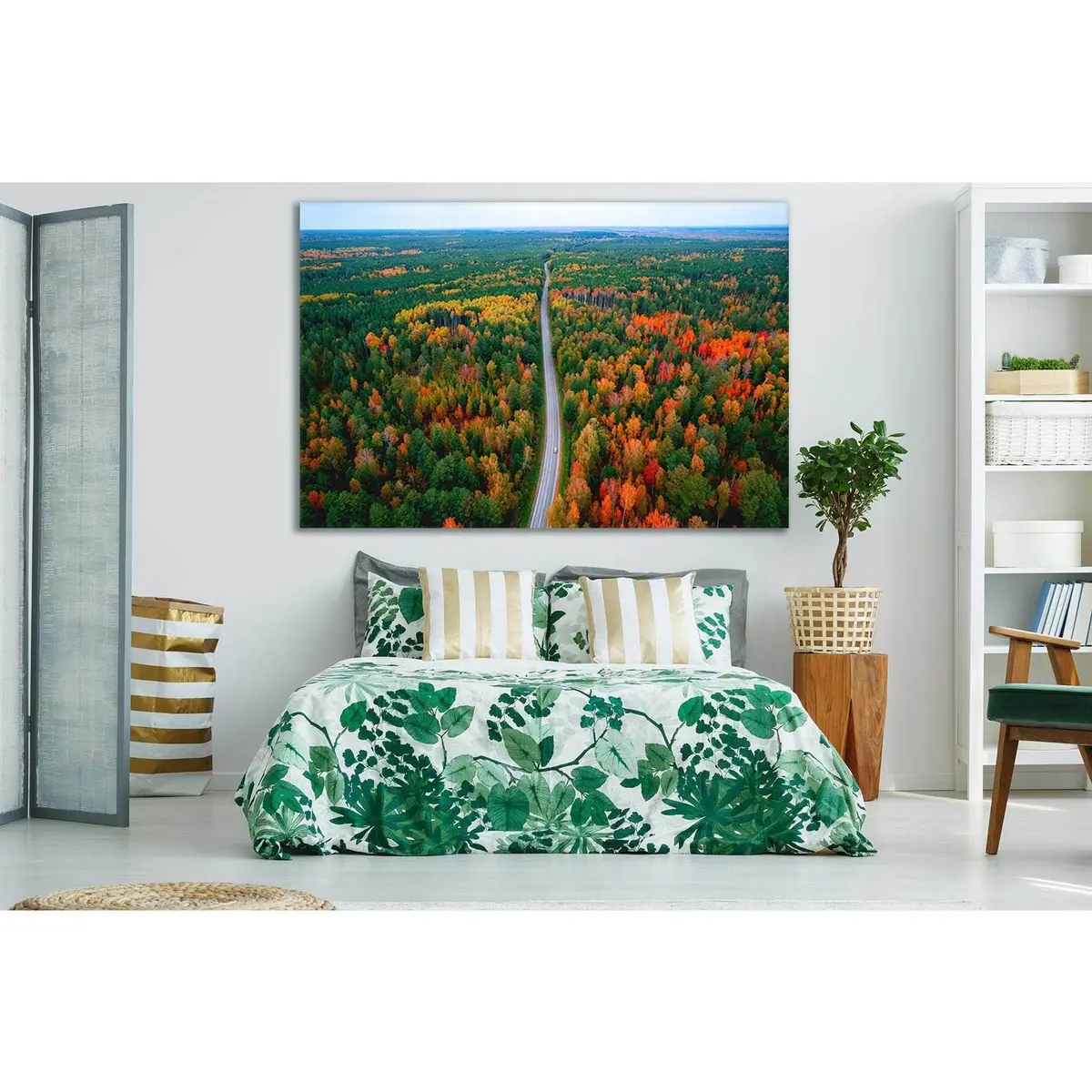 Autumn Road In Yellow Forest №Sl657 Ready To Hang Canvas Print 1