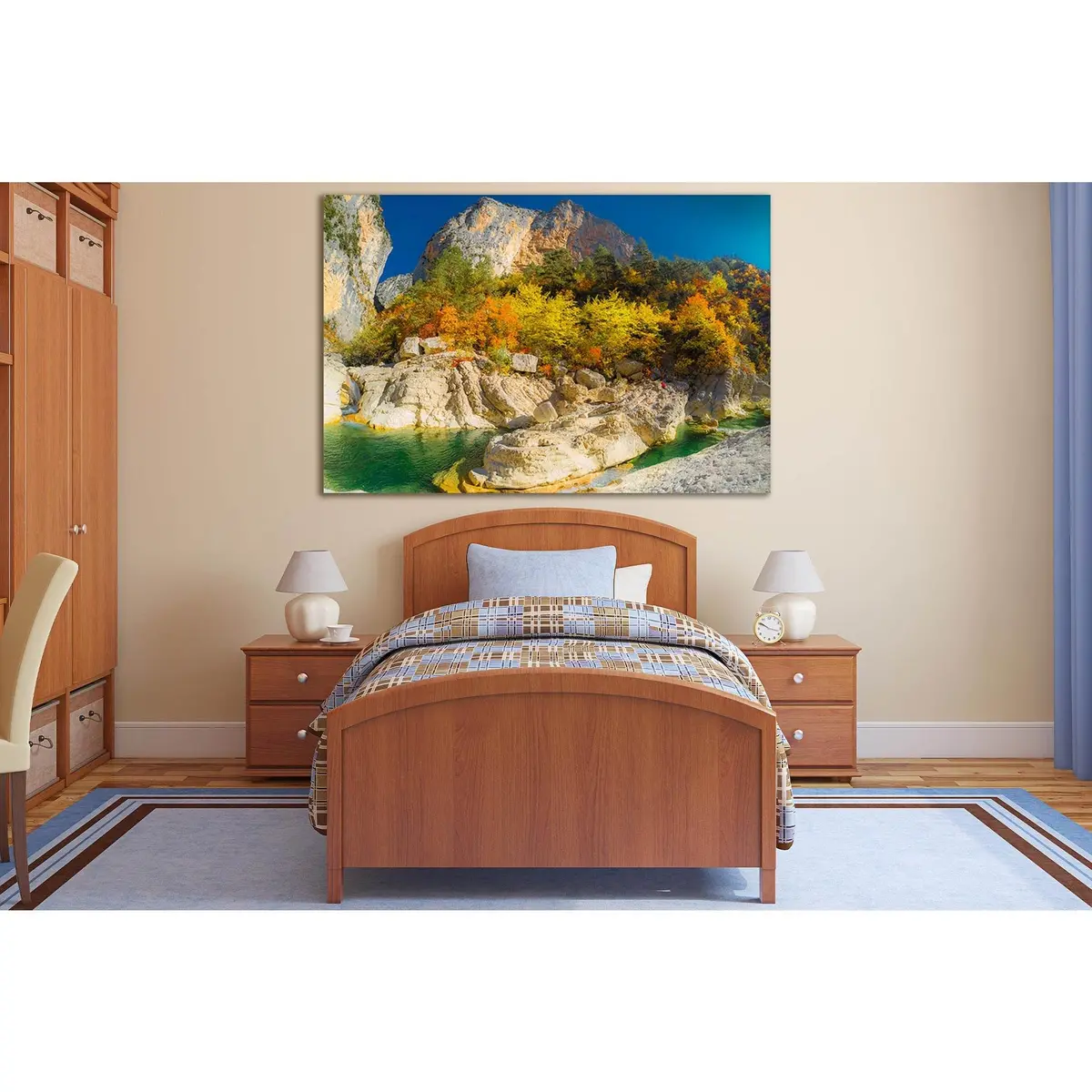 Autumn Trees And Beautiful Rocks №Sl1061 Ready To Hang Canvas Print 1