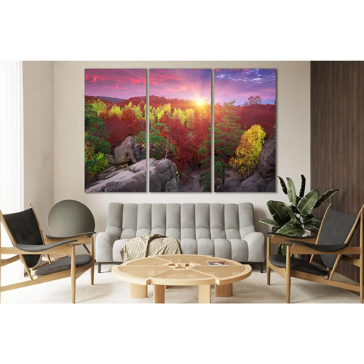 Autumn Trees At Sunrise №Sl281 Ready To Hang Canvas Print 5