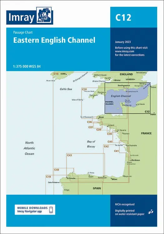Imray C12 Eastern English Channel Passage Chart 1