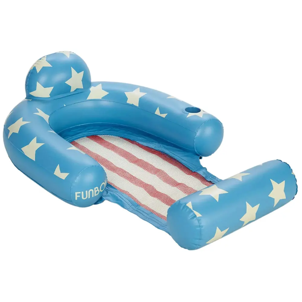 Funboy Inflatable Vinyl Stars & Stripes Pool Chair 1