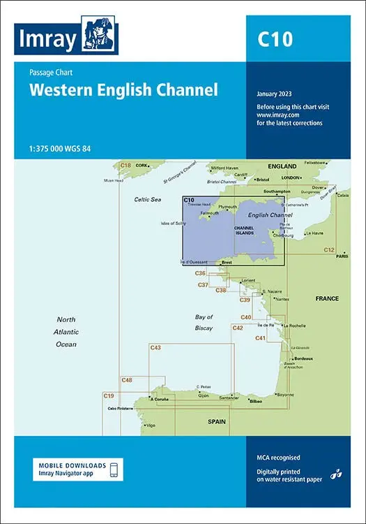 Imray C10 Western English Channel Passage Chart 1