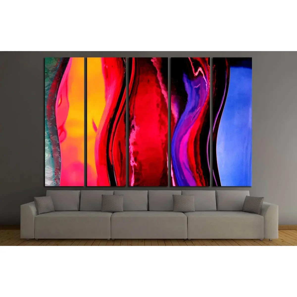 Abstract Oil Paint Background Canvas Art Print #2529 - Image 3