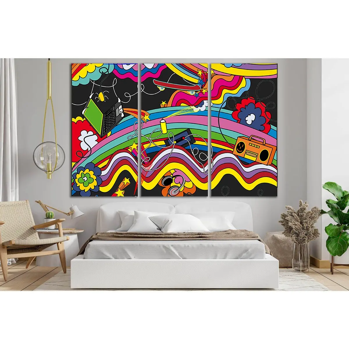Background In Style Pop Art №Sl541 Ready To Hang Canvas Print 5
