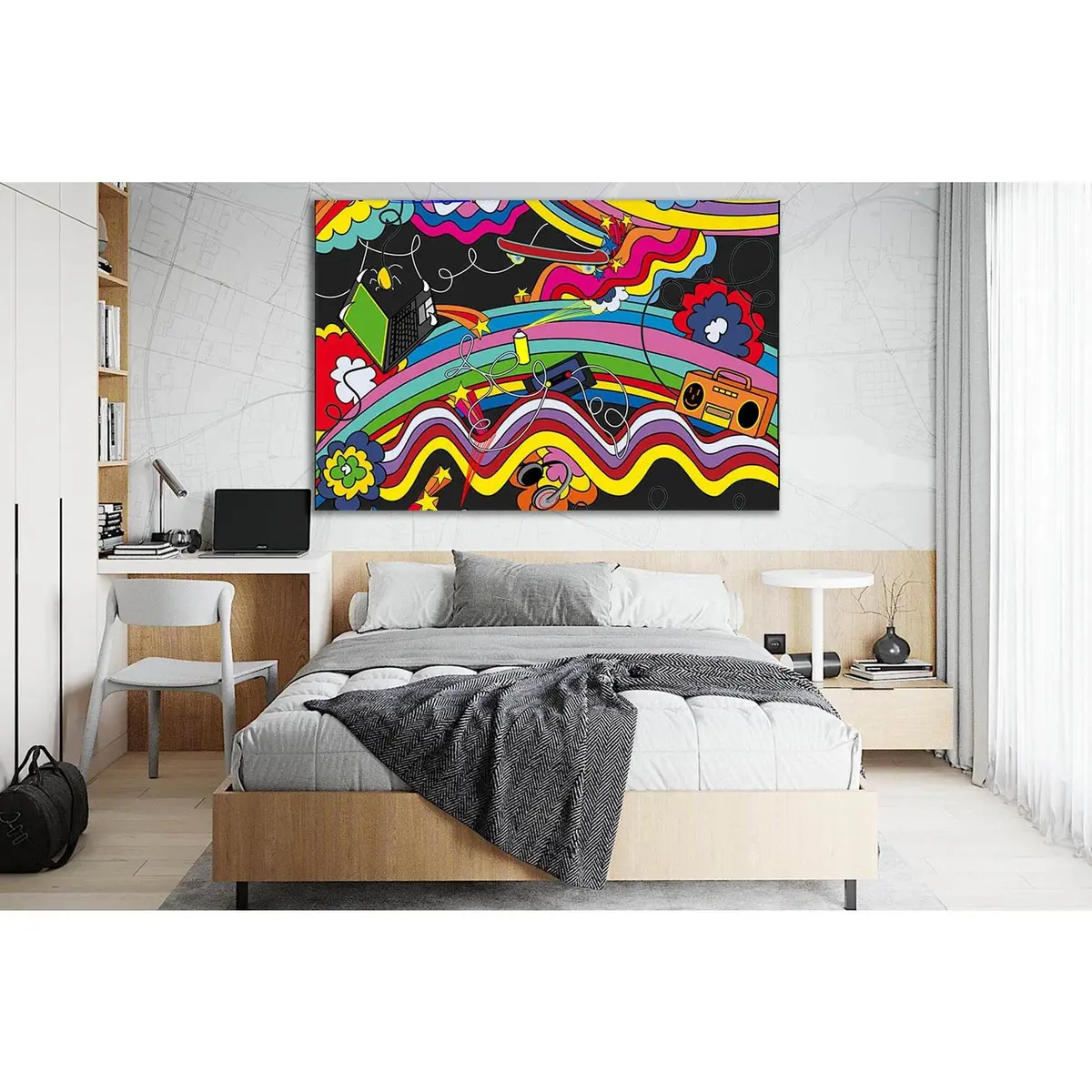 Background In Style Pop Art №Sl541 Ready To Hang Canvas Print 2