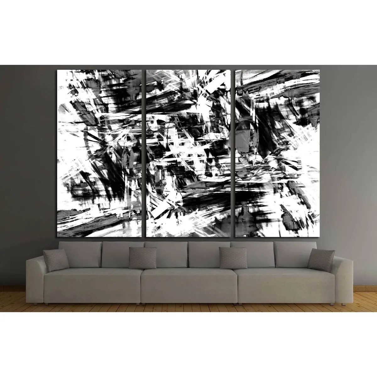 Background In The Style Of Old Grunge Graphics №3266 Ready To Hang Canvas Print 5