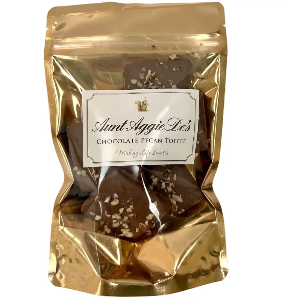 Aunt Aggie De's Chocolate Pecan Toffee - 6 Oz. 1