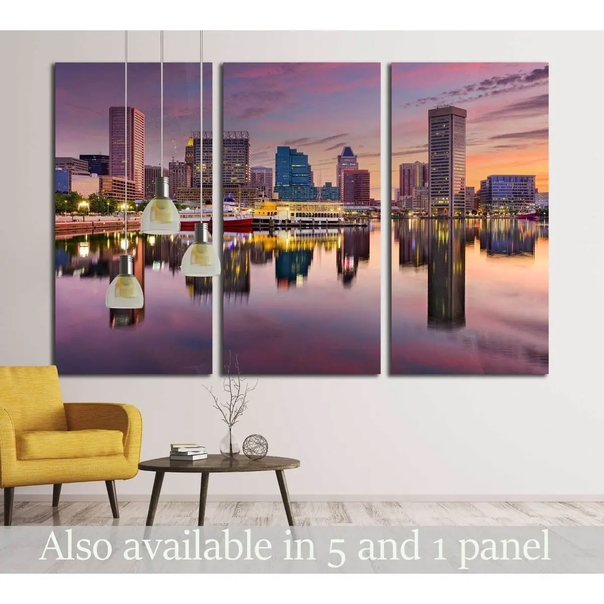 Baltimore, Maryland, Usa Skyline At The Inner Harbor №2410 Ready To Hang Canvas Print 5