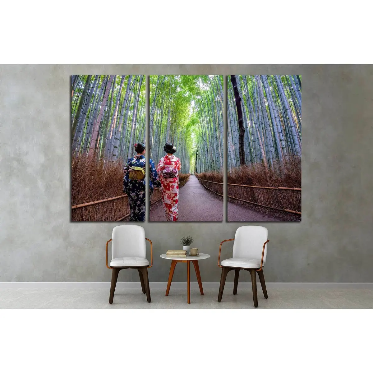 Bamboo Forest Of Arashiyama, Kyoto, Japan. Arashiyama Is A District On The Western Outskirts Of Kyoto №2002 Ready To Hang Canvas Print 5