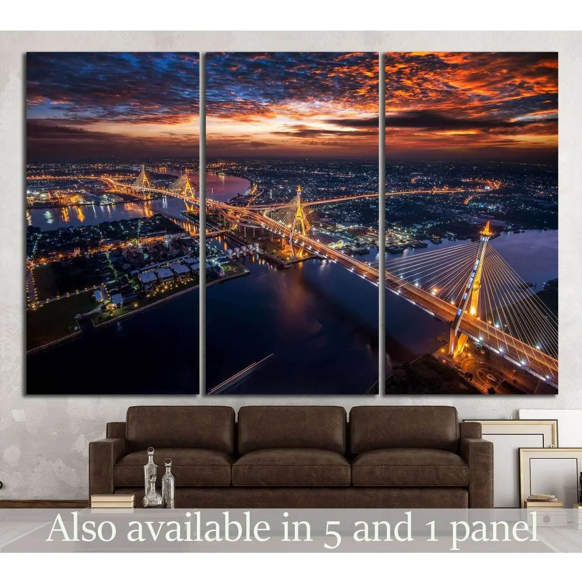 Bangkok City №802 Ready To Hang Canvas Print 5