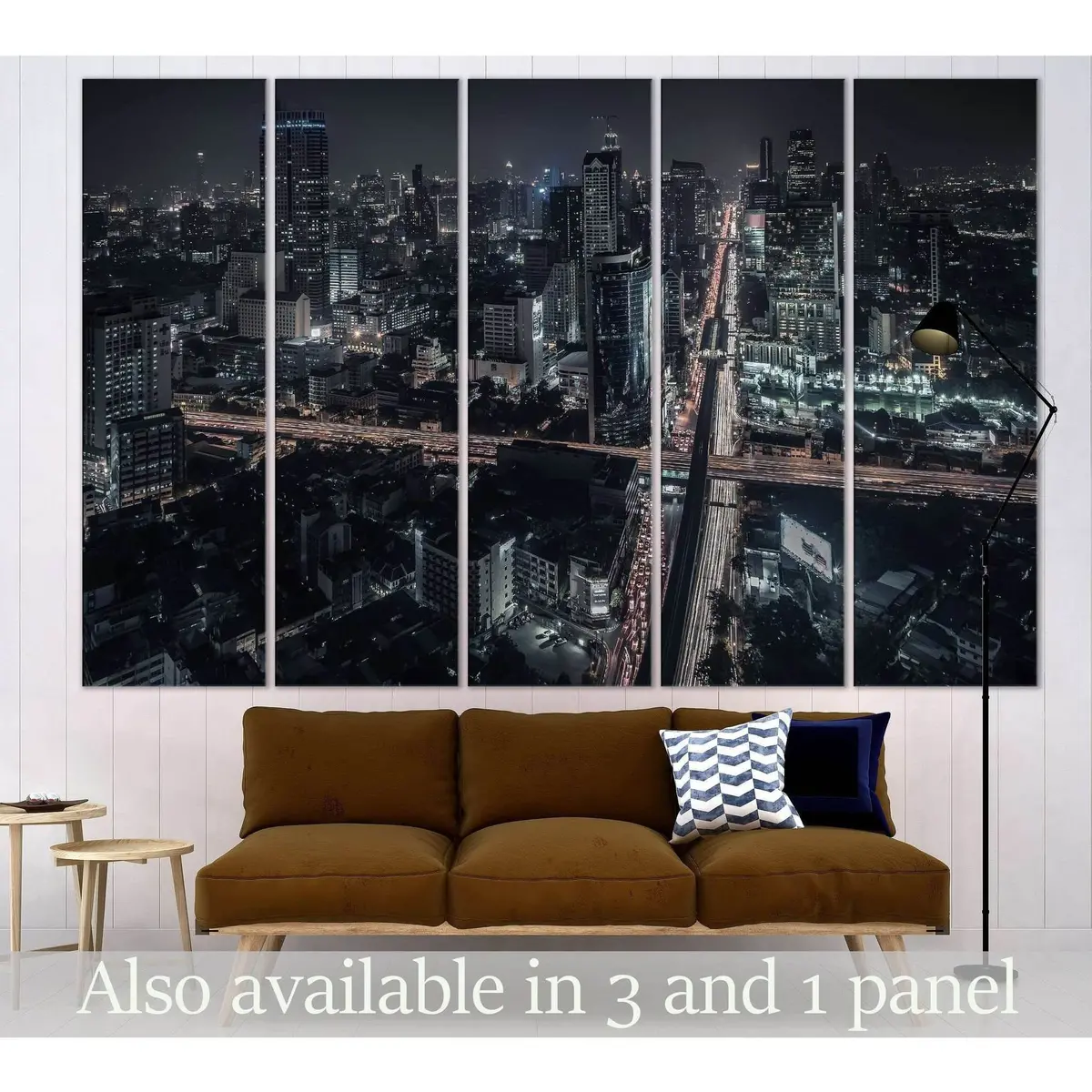Bangkok Downtown #3015 Premium Ready-to-Hang Canvas Art Print