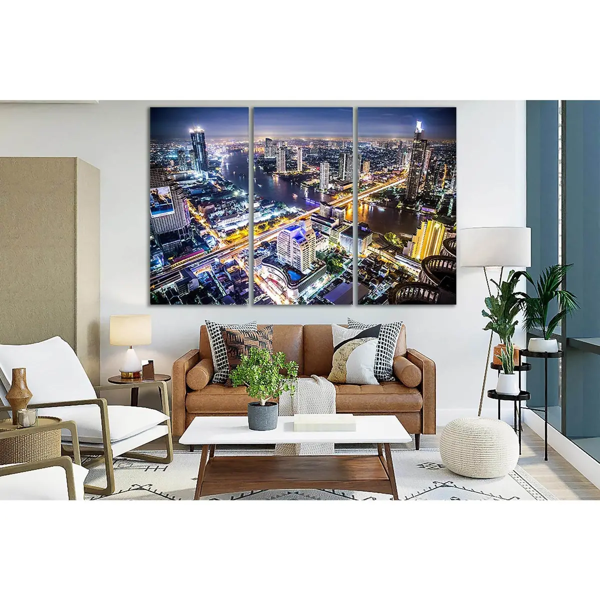 Bangkok Skyline №Sl331 Ready To Hang Canvas Print 5