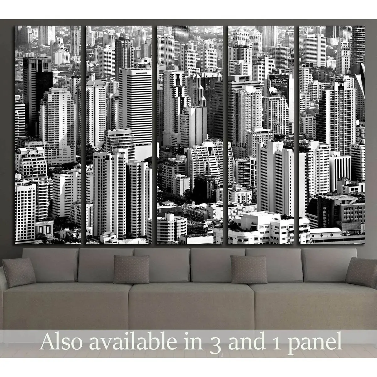 Modern Bangkok Cityscape Canvas Wall Art – Ready-to-Hang Print