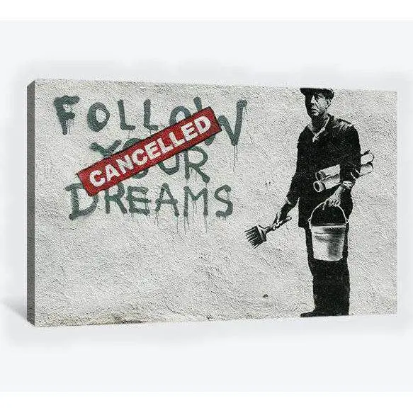 Banksy Chinatown - Ready To Hang Canvas Print 1