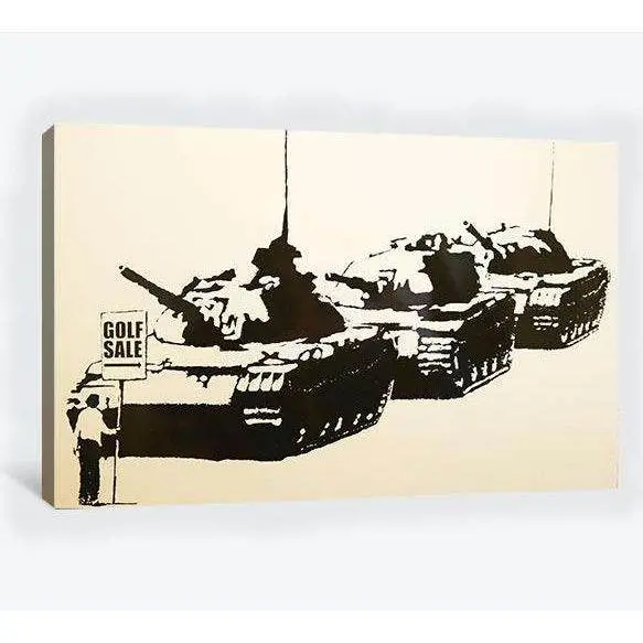 Banksy Golf Sale For Sale - Canvas Print 1